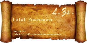Leidl Zsuzsanna névjegykártya
